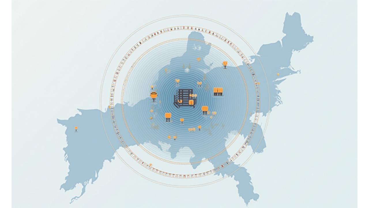 Stylized map highlighting a metropolitan area and surrounding suburbs with subtle pointers to residential areas, indicating WoodCraft Doors' service coverage.